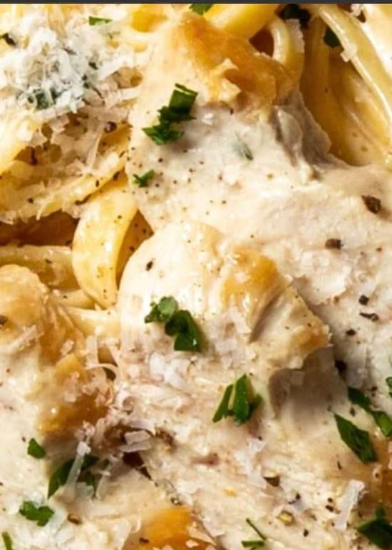 Chicken Fettuccine Alfredo.